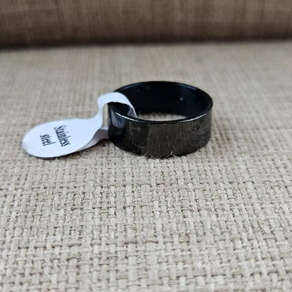 LOVE Ring Black Tone Finger Band Fashion Jewelry Unisex Rings Size 7.5 Unbranded - Picture 6 of 11